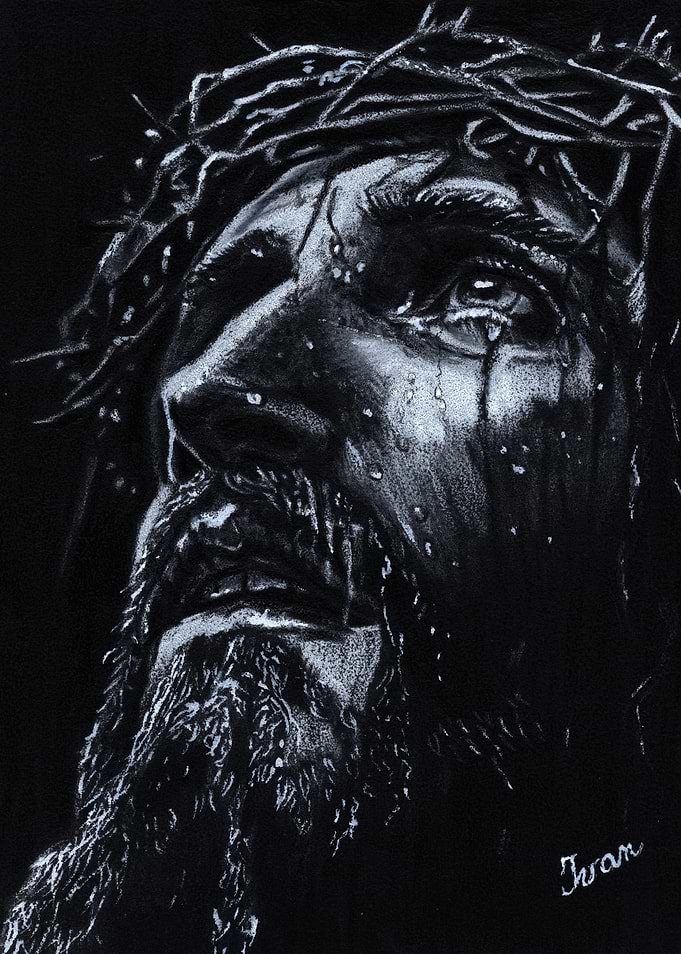 Charcoal Drawing of Jesus Christ