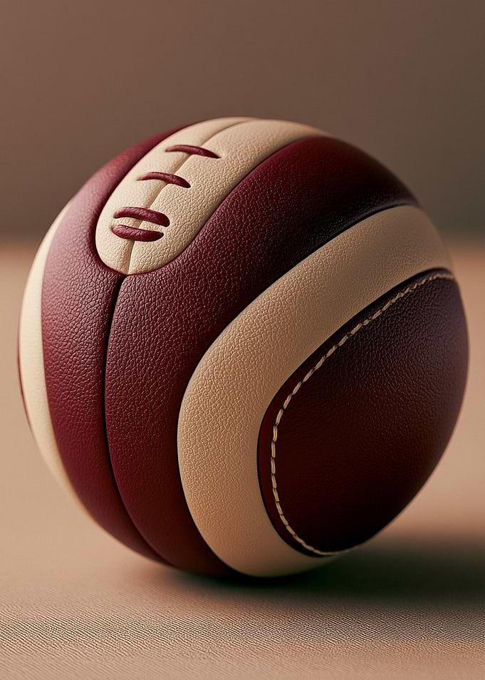 Vintage Style Leather Sports Ball