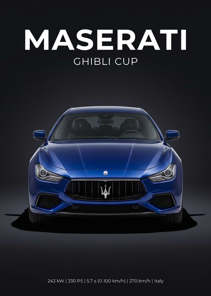 Maserati Ghibli Cup Poster