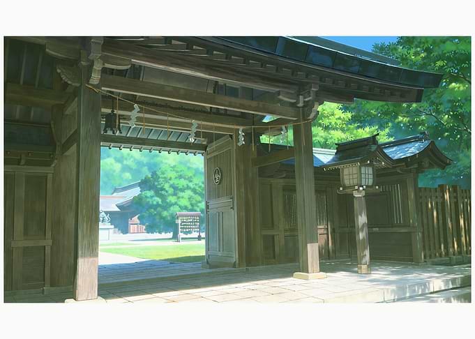 Traditional Japanese Shrine Entrance