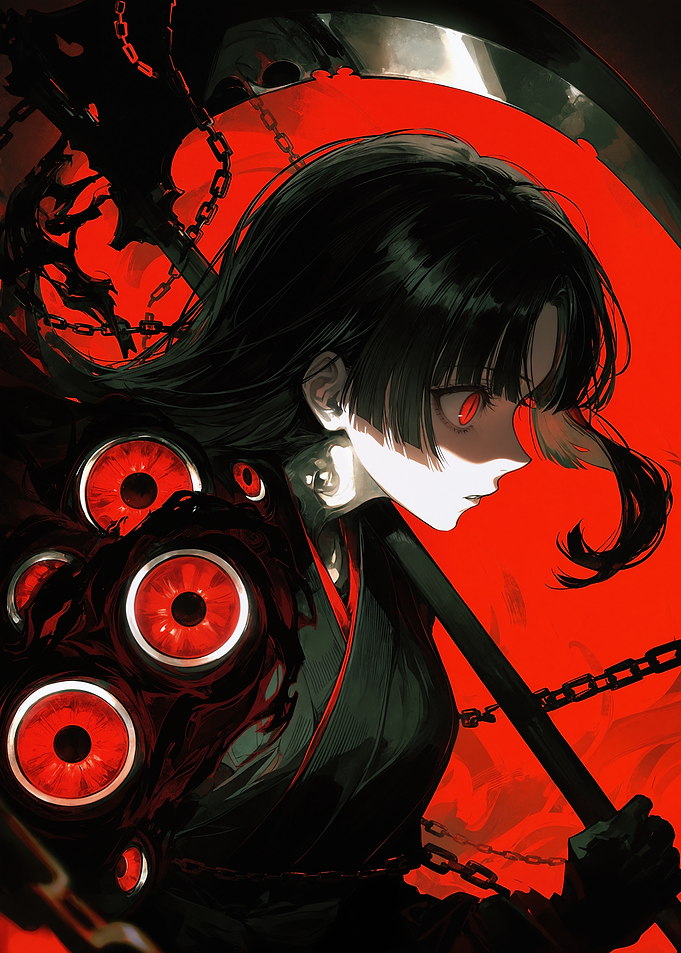 Dark Anime Girl with Scythe