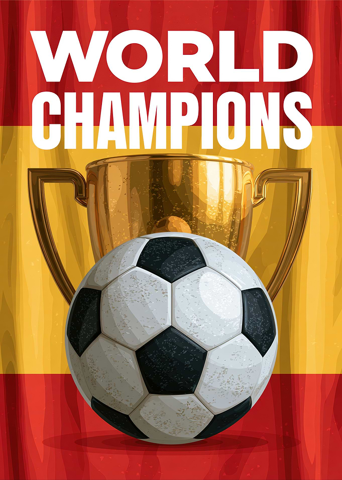 Spain World Champions Soccer Poster