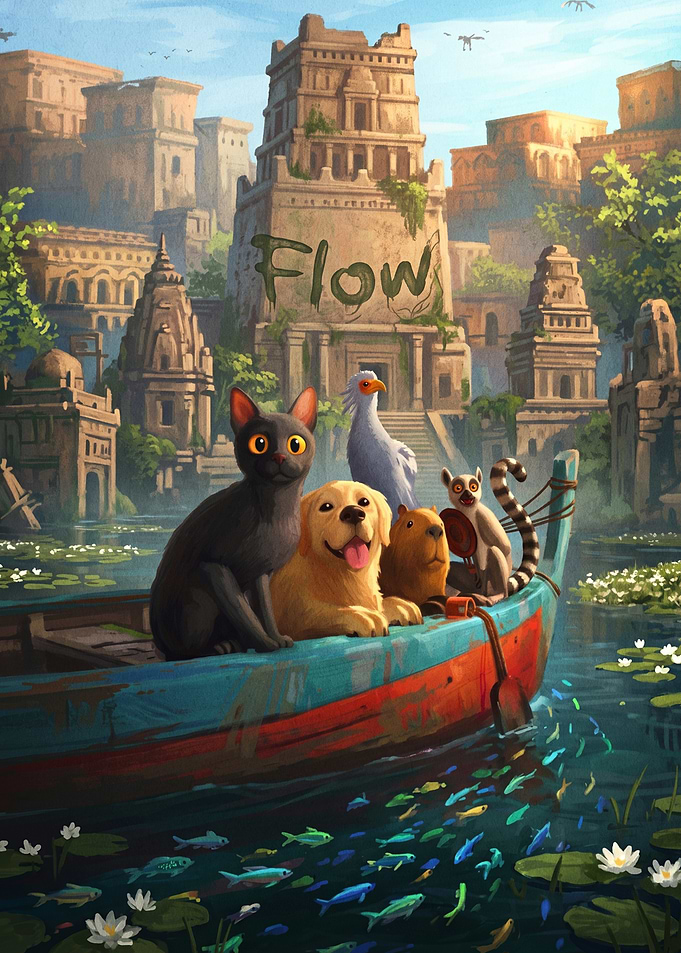 Flow Movie Poster Animals in Boat