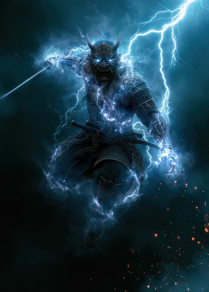 Electric Oni Samurai Warrior