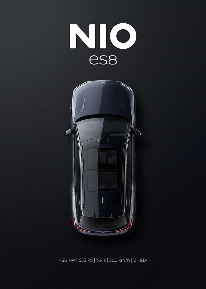 NIO ES8 Top View Poster