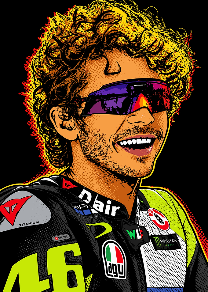 Valentino Rossi Pop Art Portrait