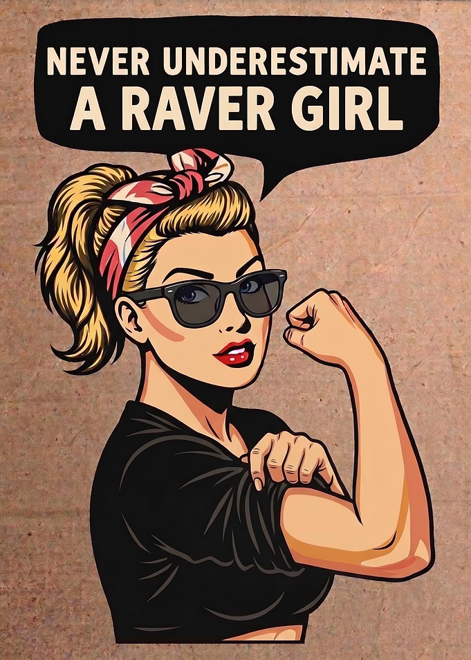 Never Underestimate A Rave Girl Techno Festival