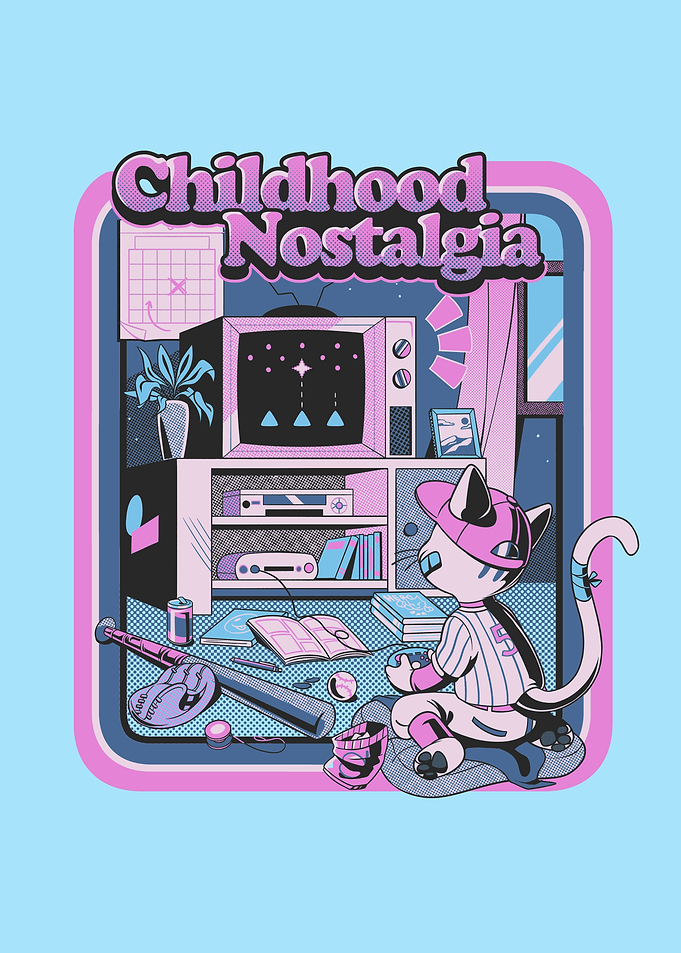 Childhood Nostalgia Blue