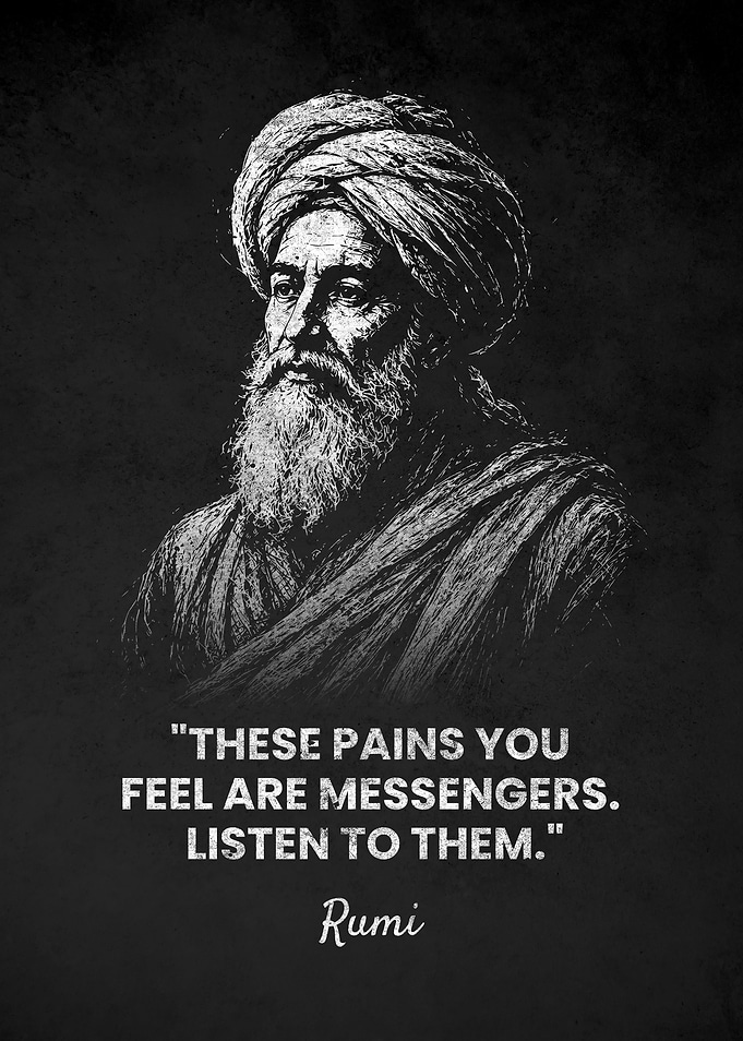 Rumi Inspirational MESSENGERS Quote Poster