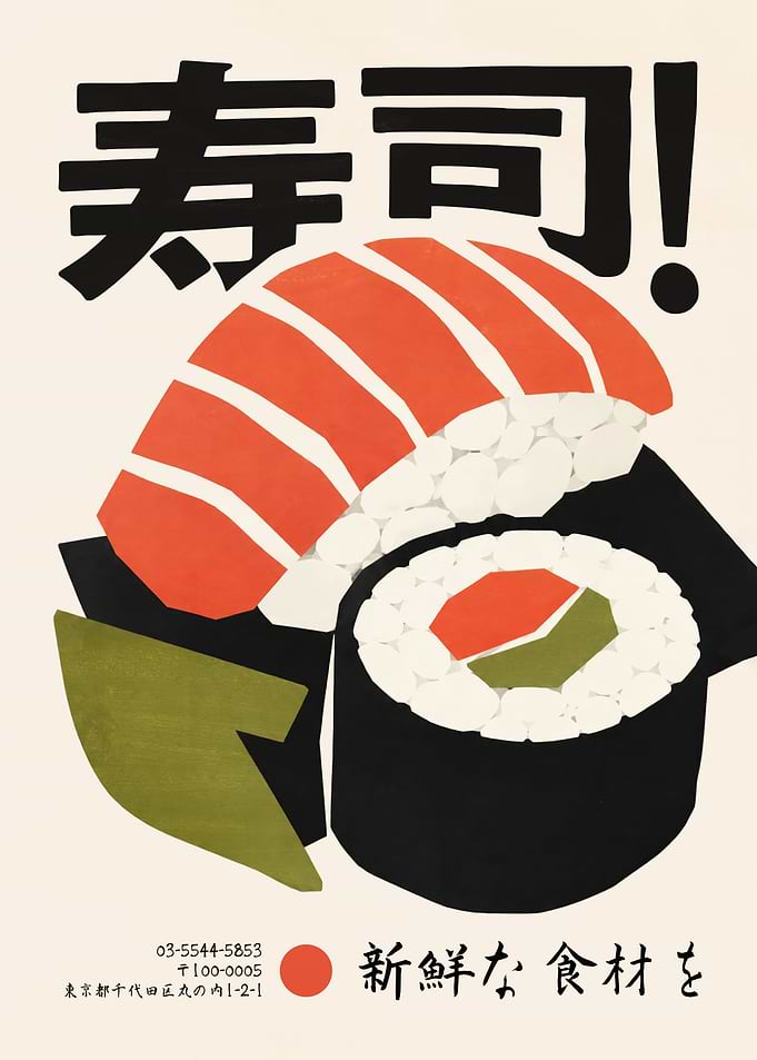 Fresh Sushi Poster