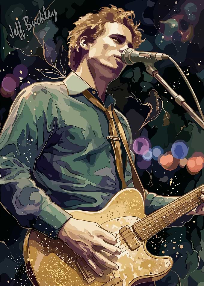 Jeff Buckley Performing with Guitar