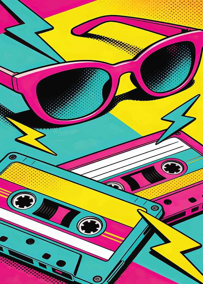 Retro 80s Pop Art Music Theme