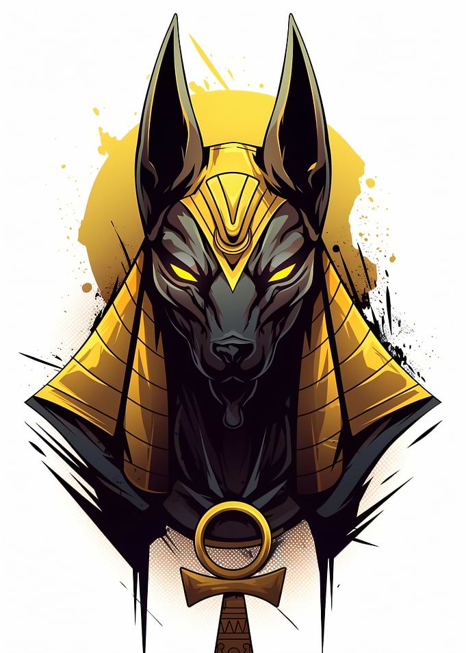 Anubis Egyptian God Portrait