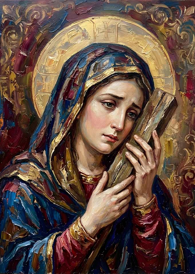 Oil Painting of Virgin Mary