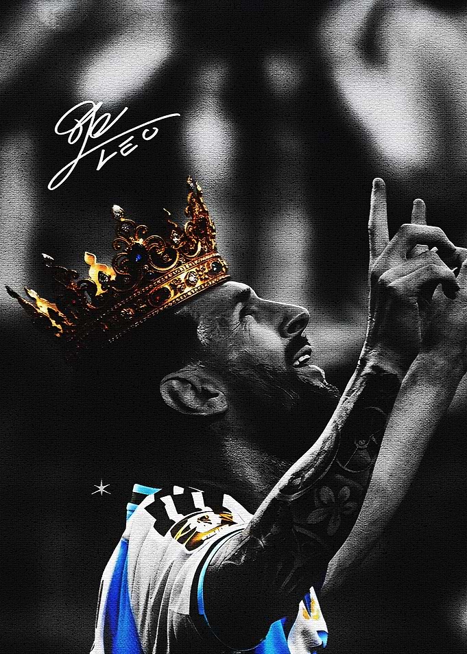 Lionel Messi King of Football Poster
