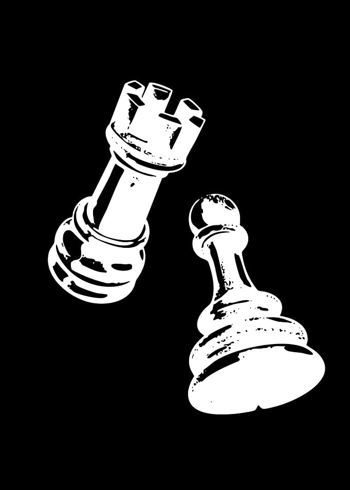 Minimalist Chess Rook and Pawn