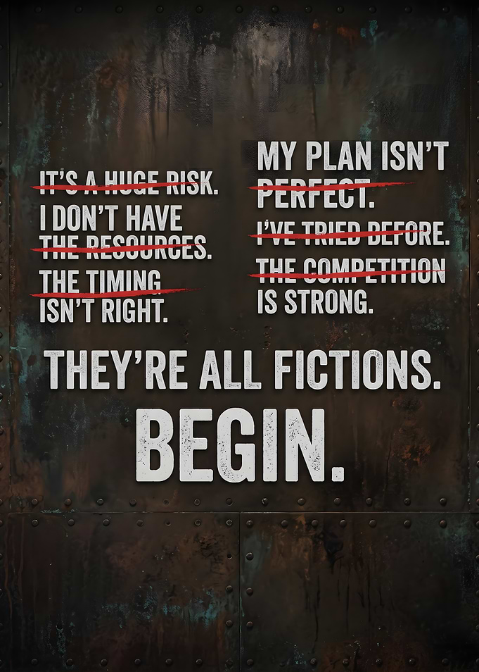 Inspirational Motivational Quote Metal Poster