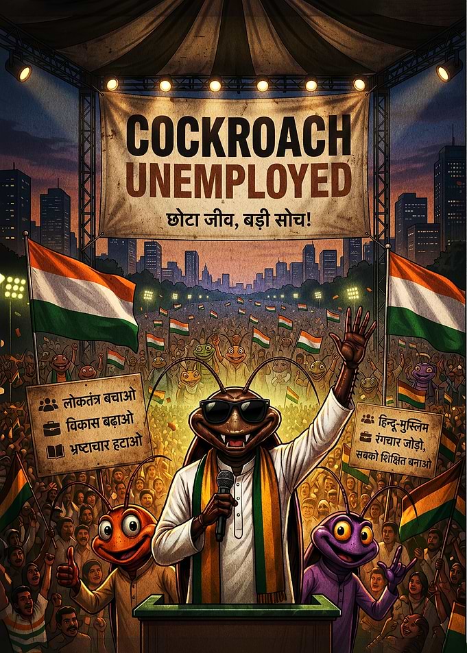 Cockroach Politician Rally Poster
