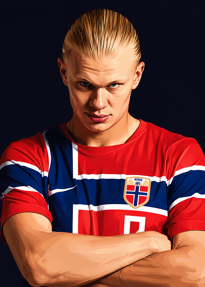 Erling Haaland Norway National Team Portrait