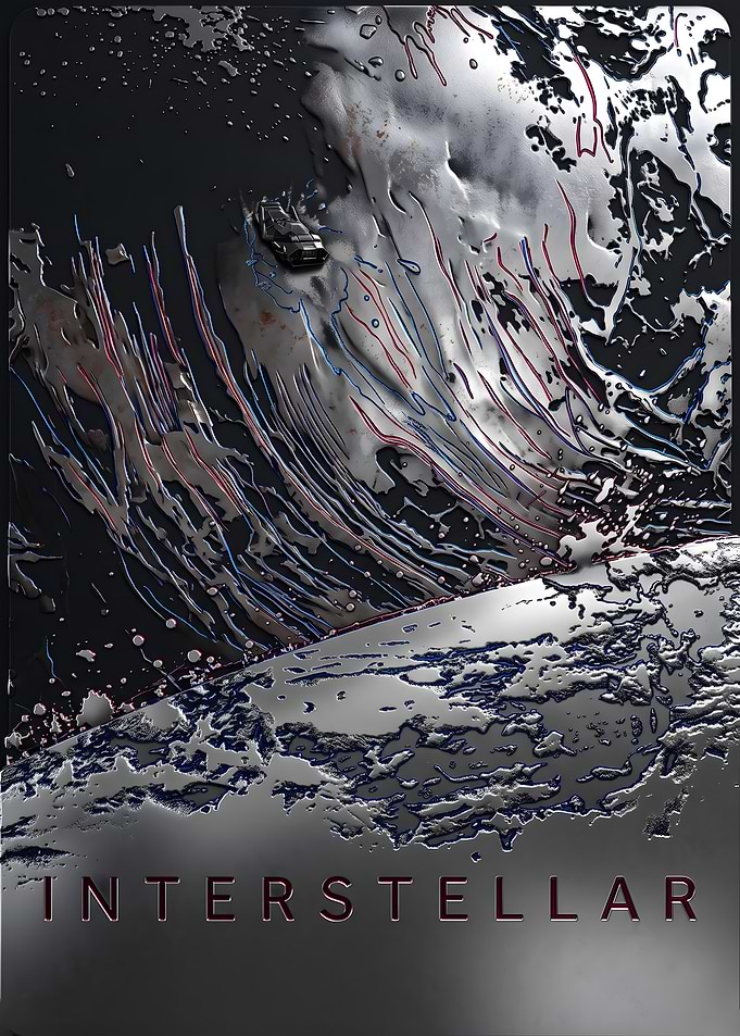 Interstellar Movie Poster Metal Art