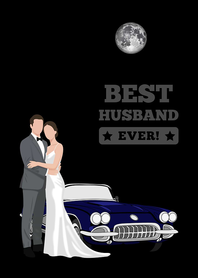 Best Husband Ever Wedding Illustration