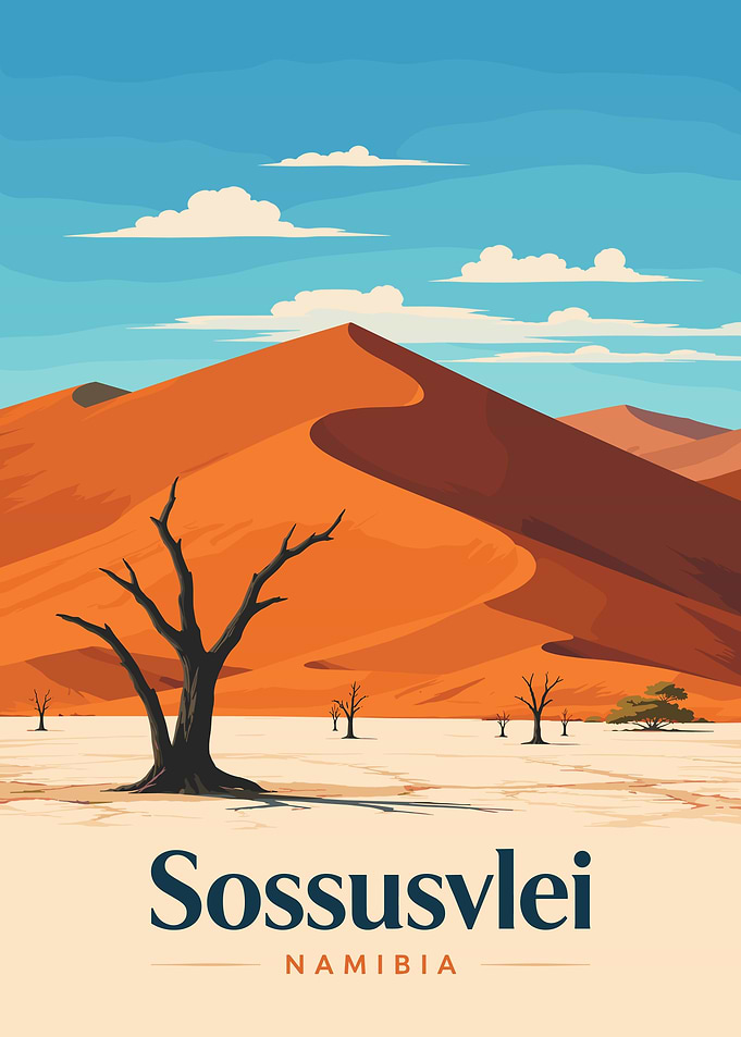 Sossusvlei Namibia Travel Poster