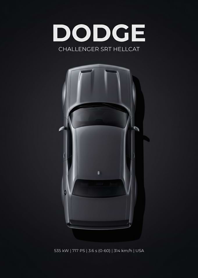 Dodge Challenger SRT Hellcat Poster