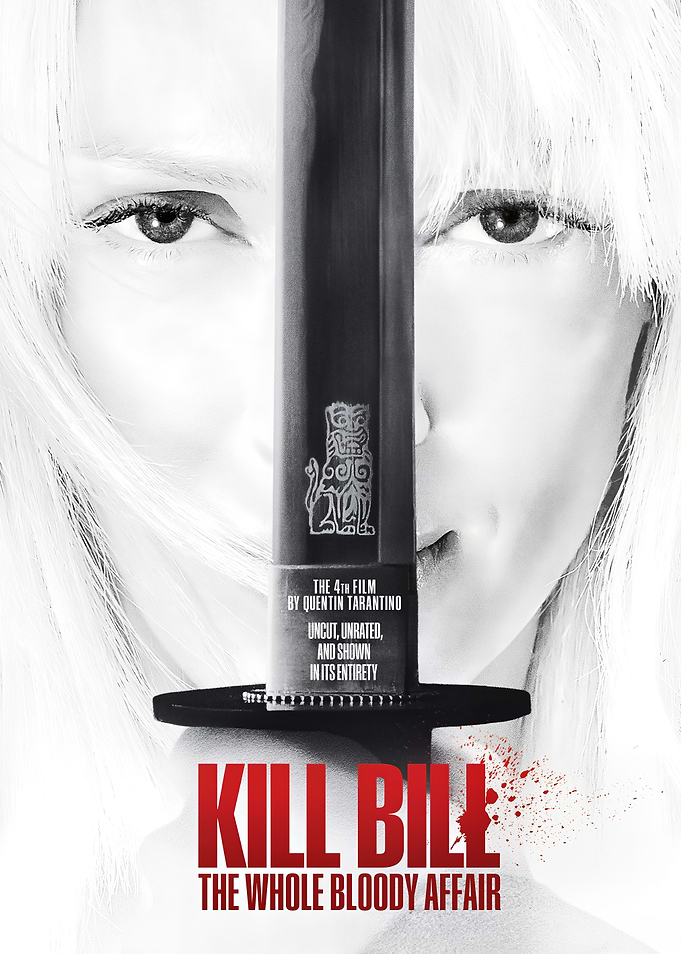 Kill Bill The Whole Bloody Affair White Poster
