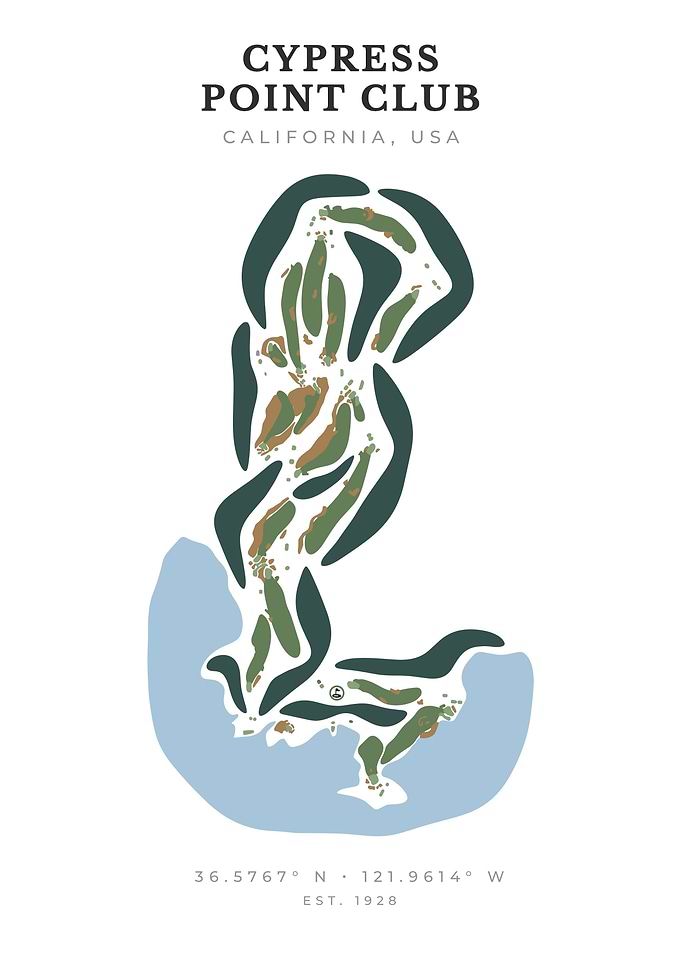 Cypress Point Club Golf Course Map