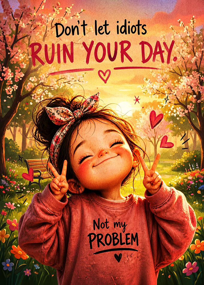 Cute Girl Inspirational Quote Illustration