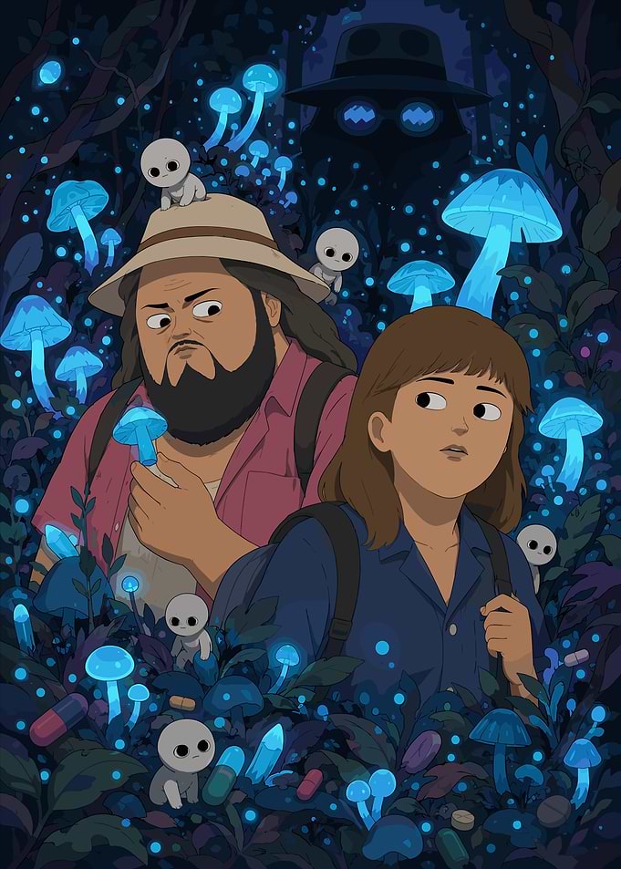 Lost Characters in Glowing Forest