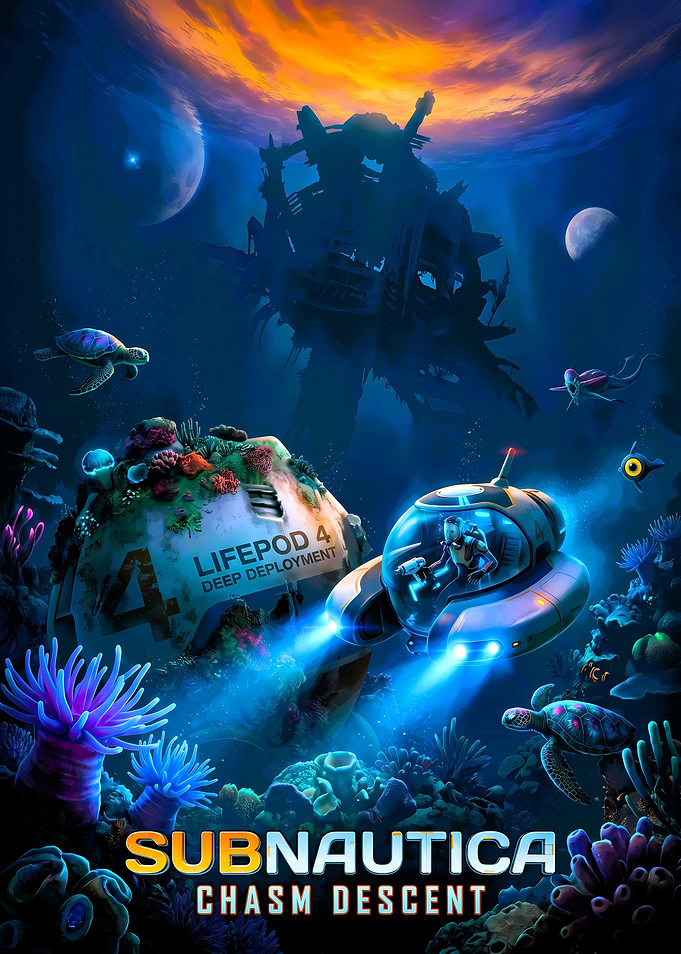 Subnautica Chasm Descent Game Poster