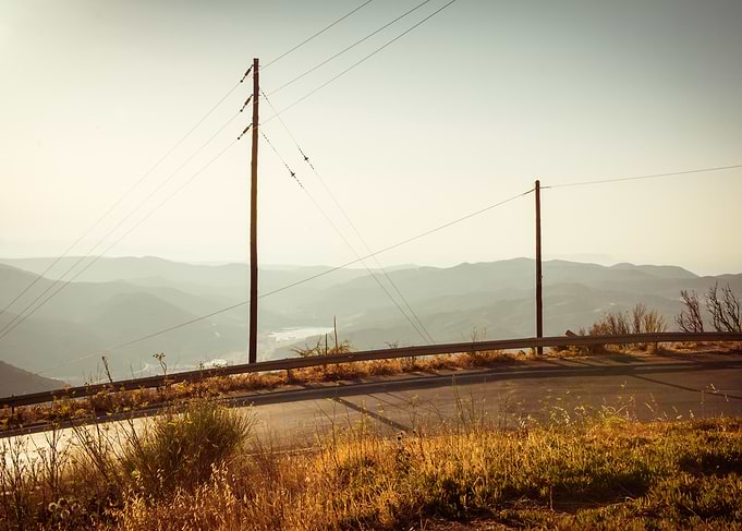 Mountain Road at Golden Hour