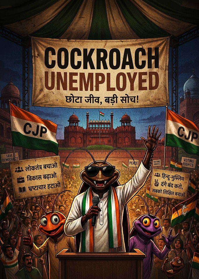 Cockroach Politician Rally Poster