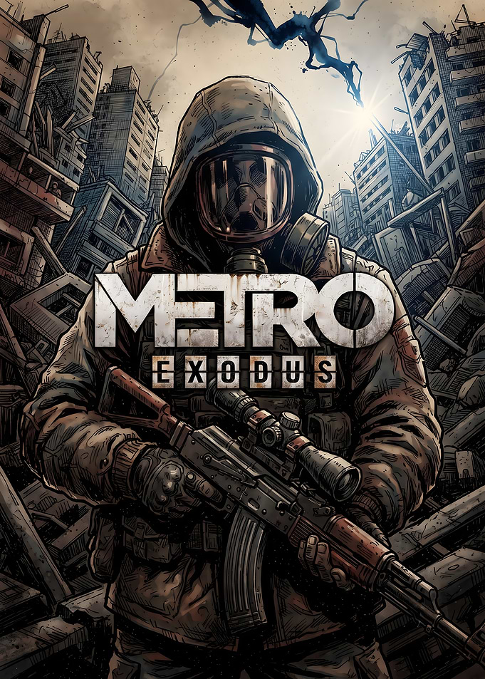 Metro Exodus Post-Apocalyptic Game Poster