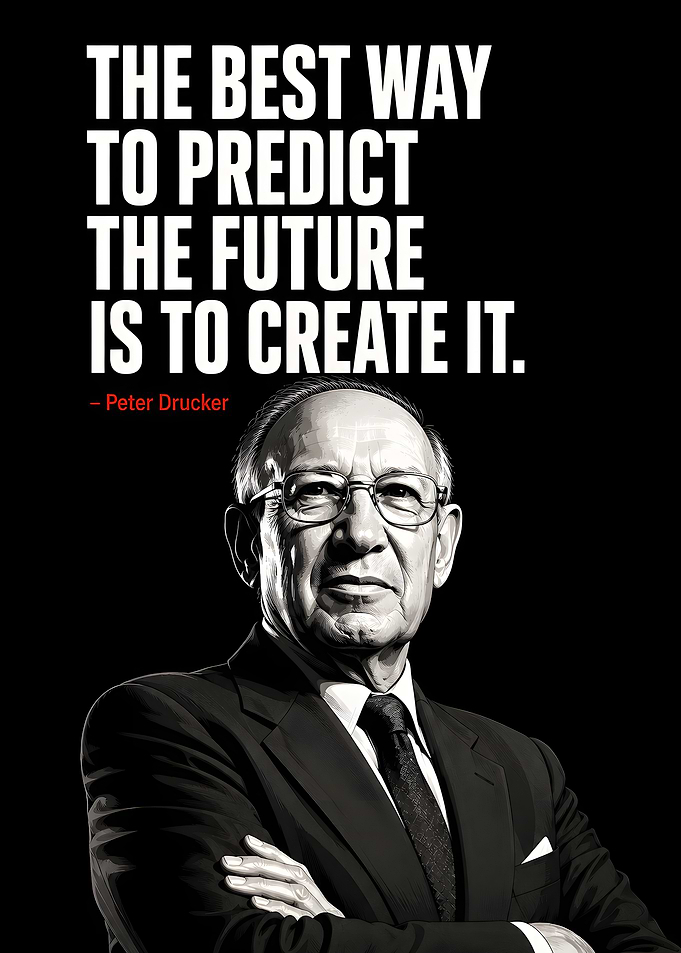 Peter Drucker Inspirational Quote Poster