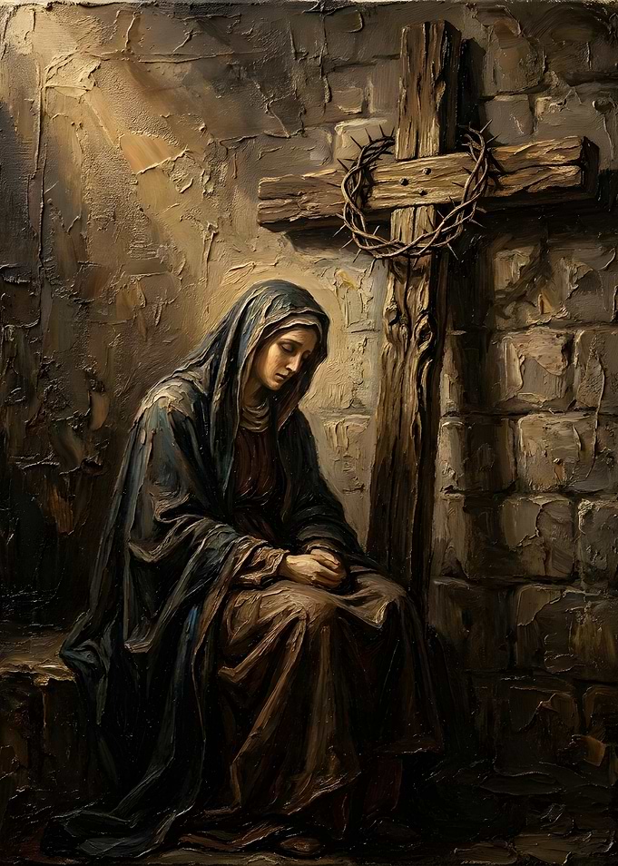 Virgin Mary Mourning at the Cross