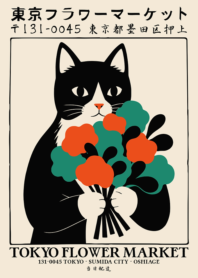 Tokyo Flower Market Poster