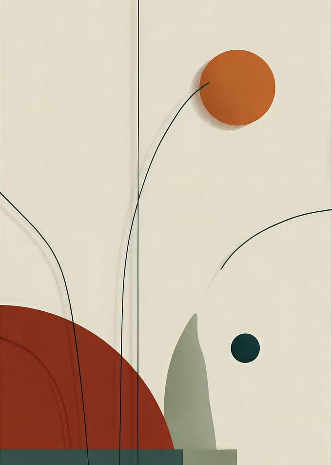 Minimalist Abstract Geometric Botanical Art