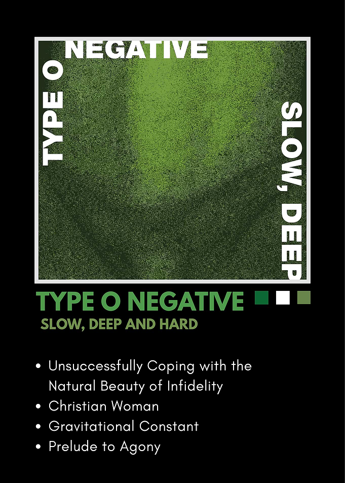 Type O Negative Slow Deep Hard Poster