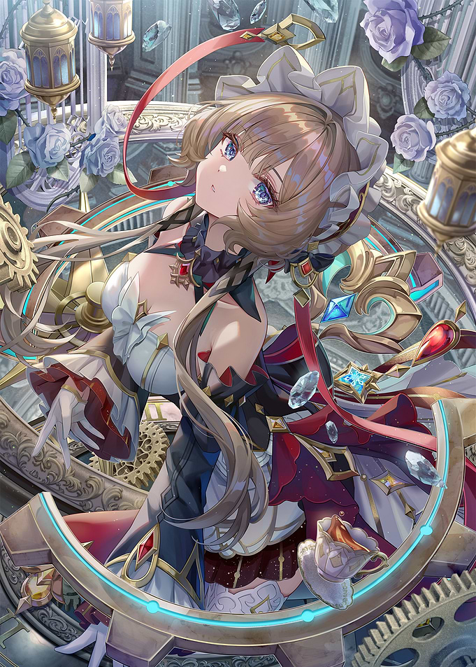 Maid Character with Clockwork Elements