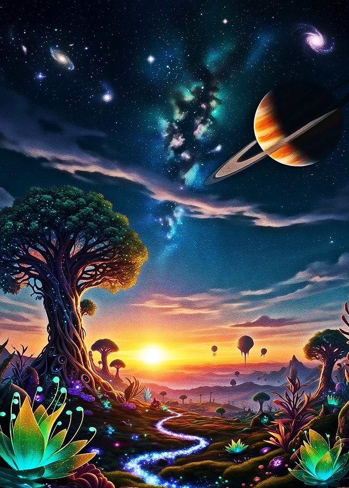 Celestial Garden at Sunrise