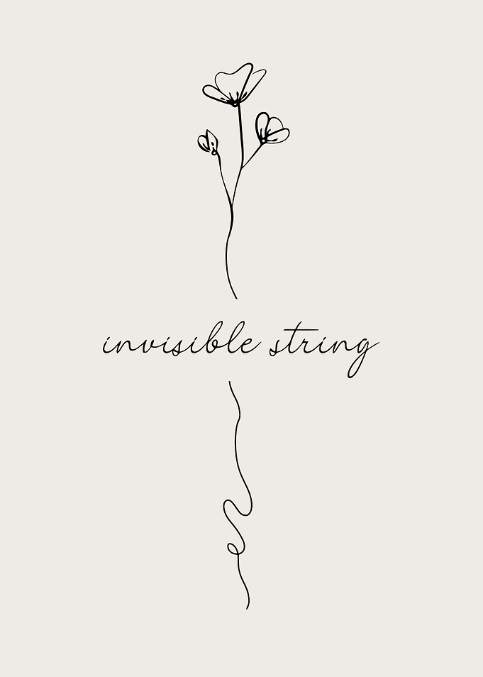 Minimalist Invisible String Floral Art