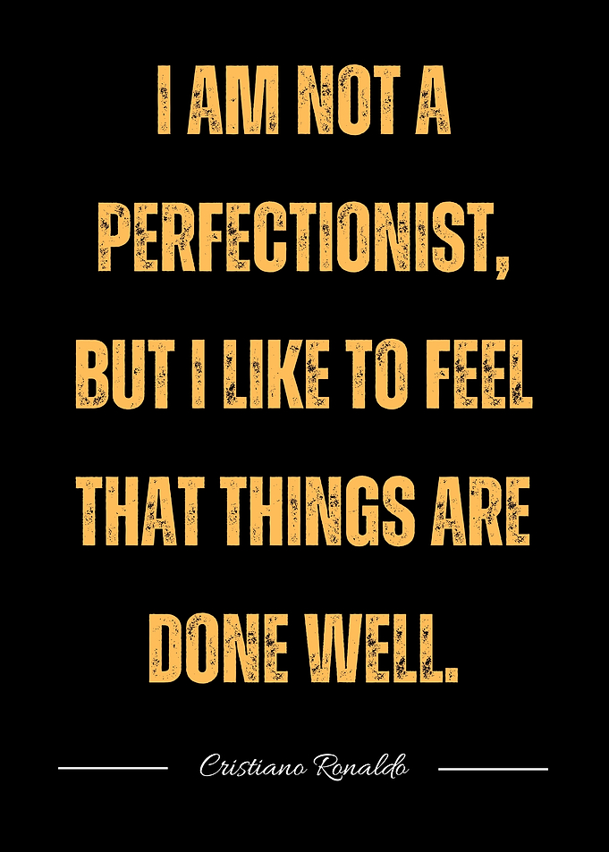 Cristiano Ronaldo Inspirational Quote Poster