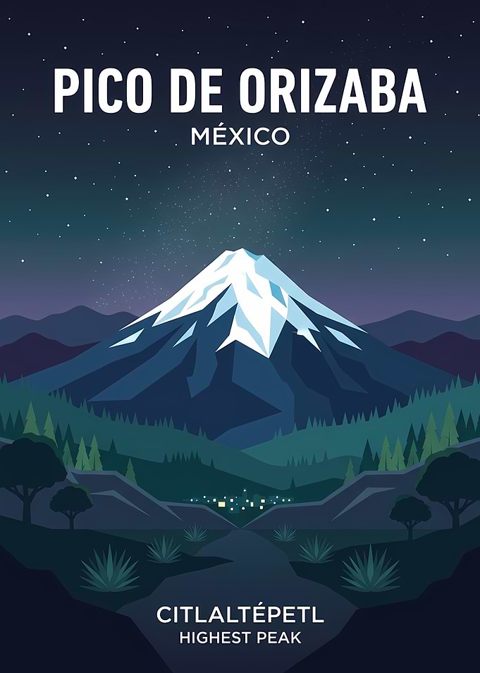 Pico de Orizaba Travel Poster
