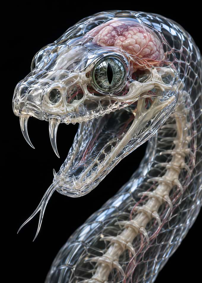 Transparent Anatomical Snake