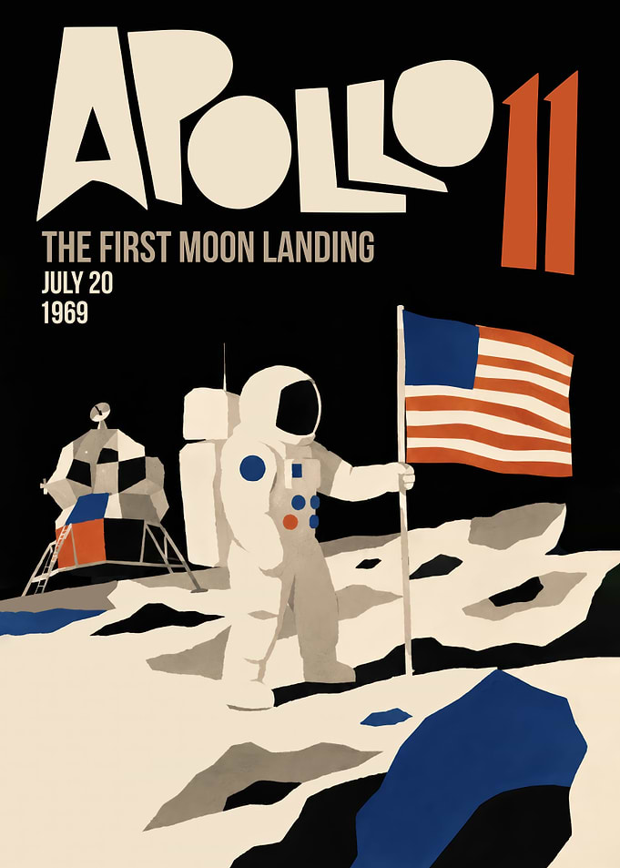Apollo 11 Moon Landing Poster