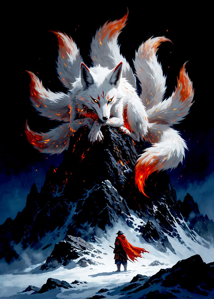 Nine-Tailed Fox and Samurai Warrior