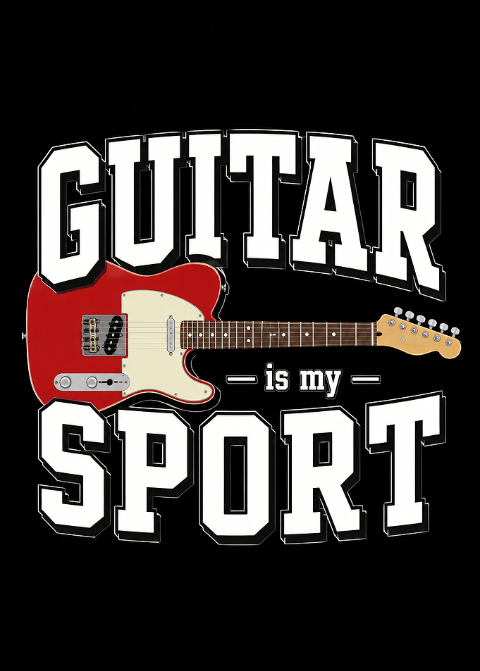 Guitar Is My Sport Graphic Design