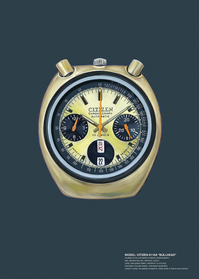 Vintage Citizen Bullhead Chronograph Watch